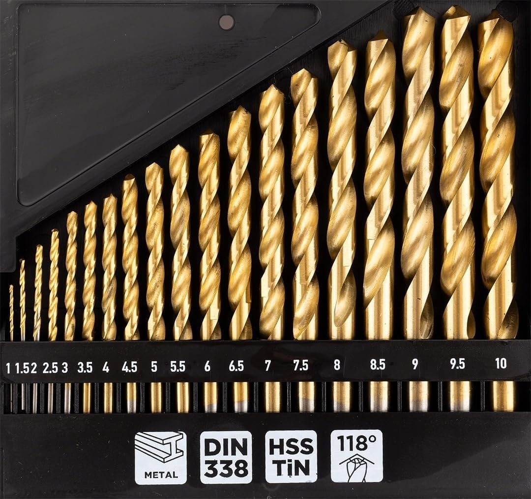 Набор сверл по металлу GRAPHITE HSS TiN 19шт (54T950) фото 5