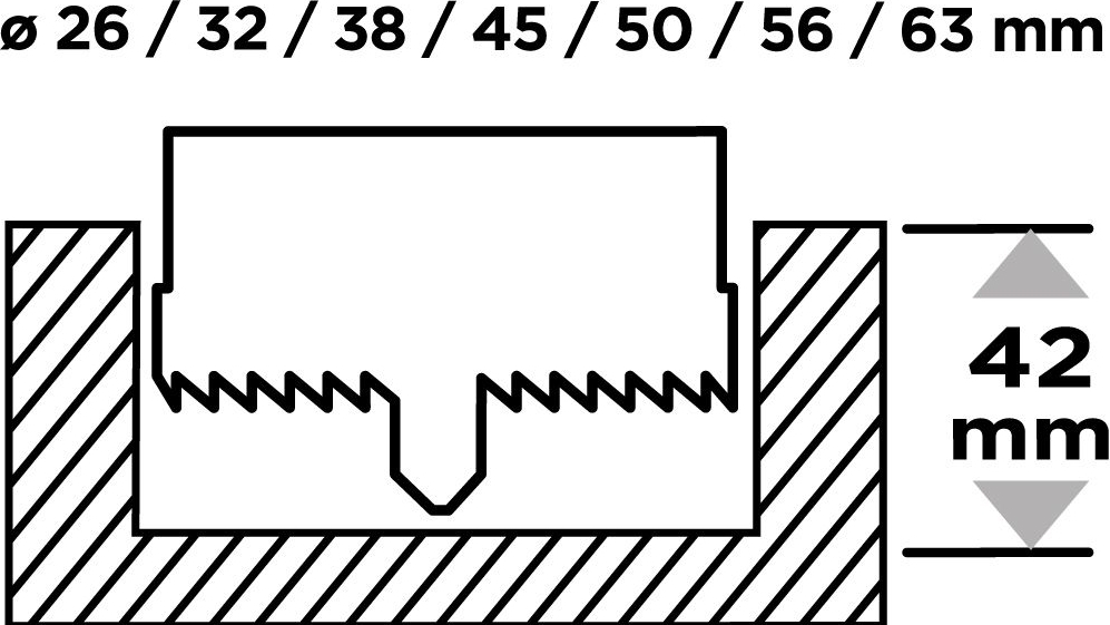 Коронки по дереву GRAPHITE 7шт (56T750) фото 2