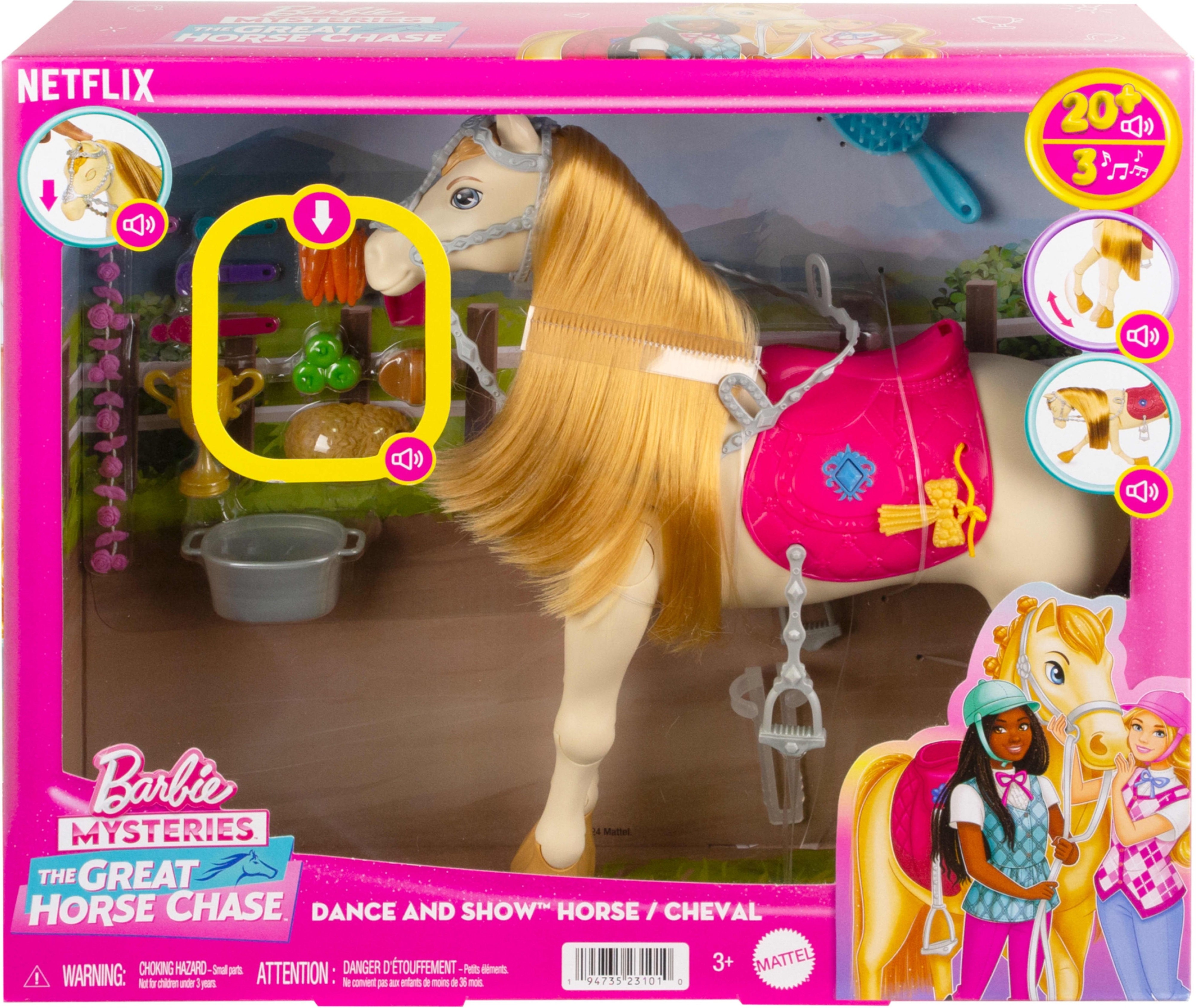 Лошадка интерактивная Barbie с аксессуарами по уходу (HXJ42) фото 11