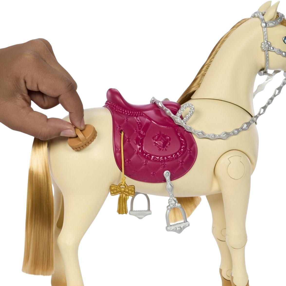 Лошадка интерактивная Barbie с аксессуарами по уходу (HXJ42) фото 5