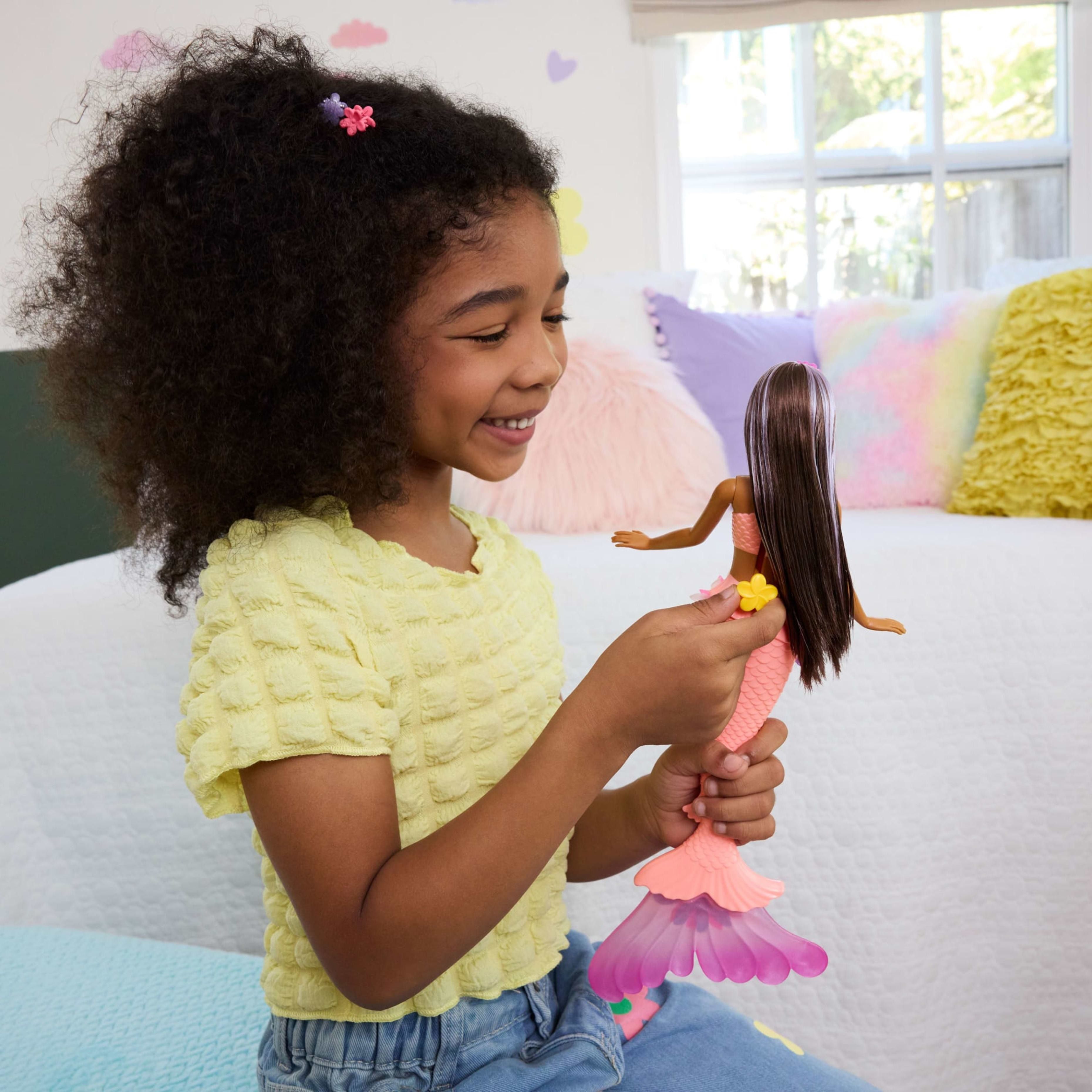 Лялька-русалонька Barbie Квіткова магія серії Фантастичний світ брюнетка (JDM73)фото6