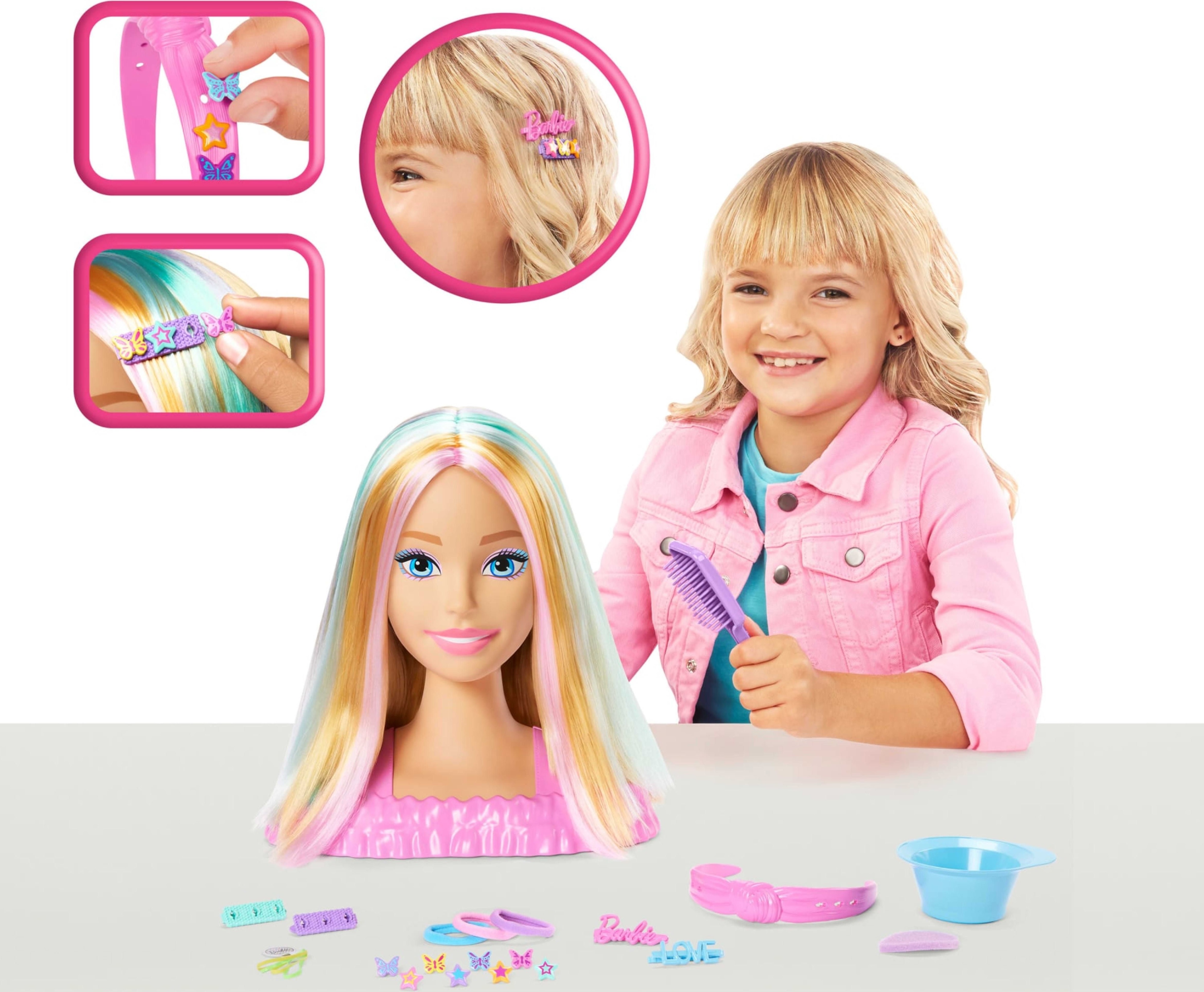 Лялька-манекен Barbie для зачісок Кольорове перевтілення з аксесуарами (JFG81)фото5