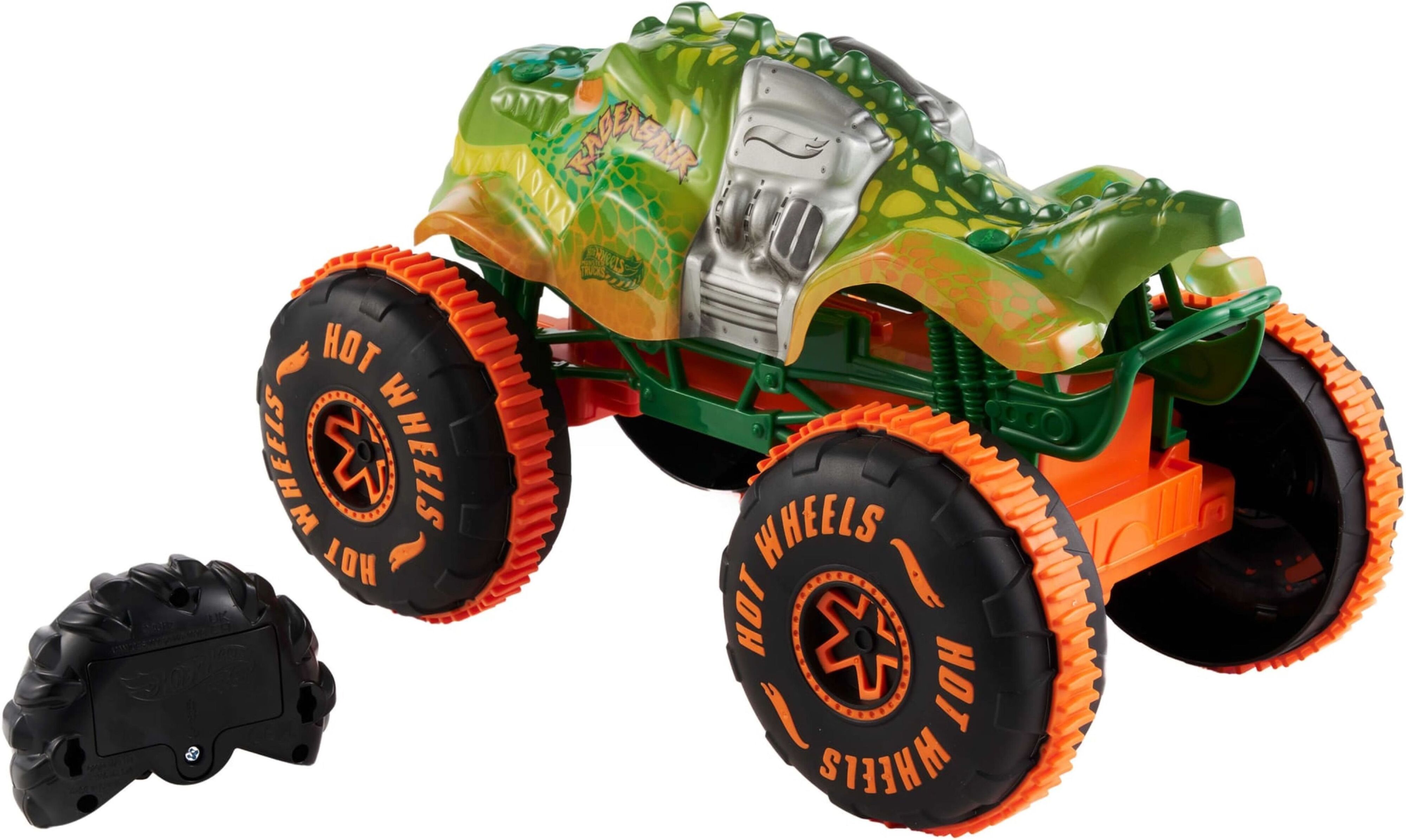 Машинка-позашляховик збільшена Hot Wheels на радіокеруванні Monster Trucks Ragesaur 1:15 (JBH03)фото4