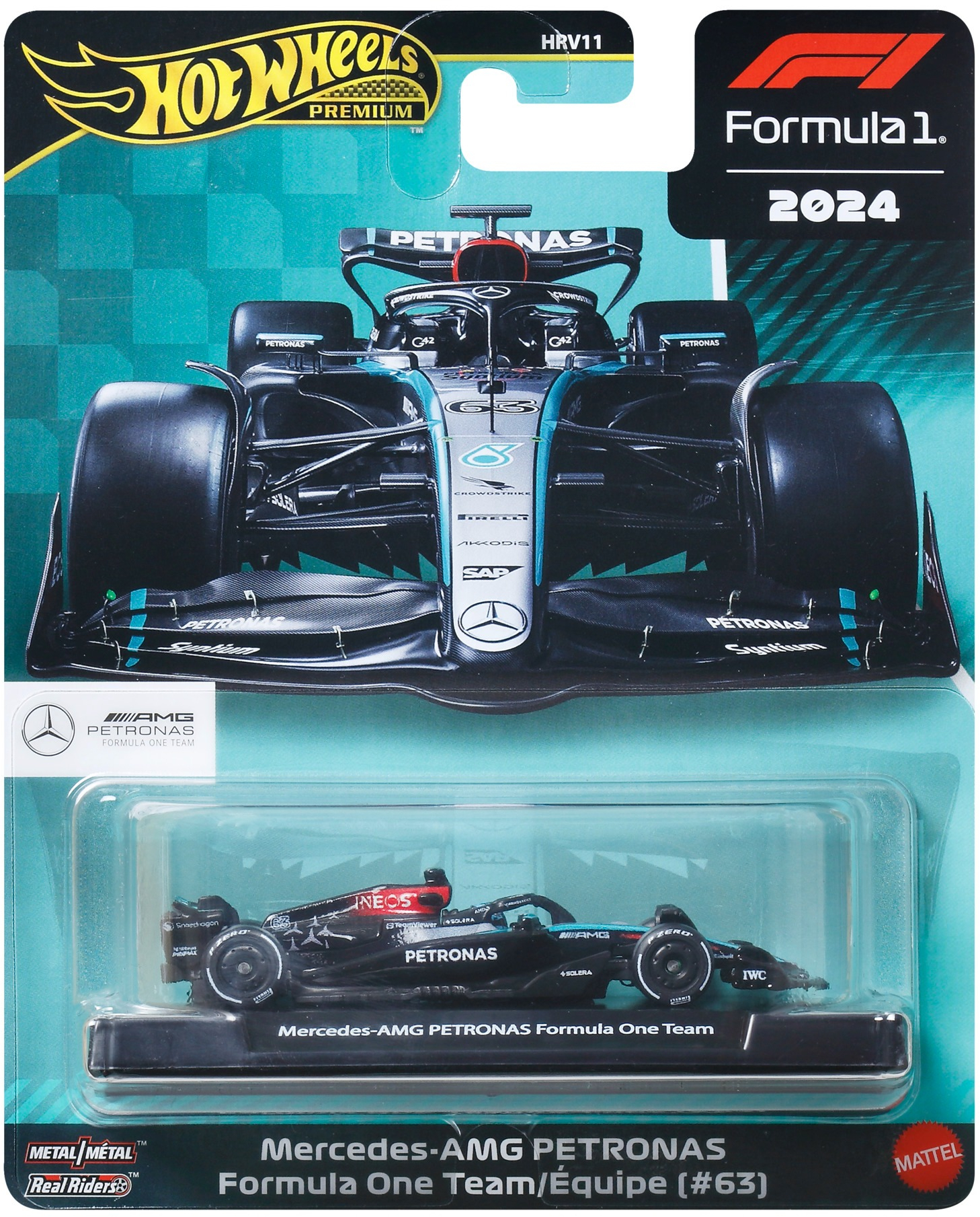 Болид коллекционный Hot Wheels Mercedes-Benz 2024 George Russell Formula 1 (JBM18) фото 6