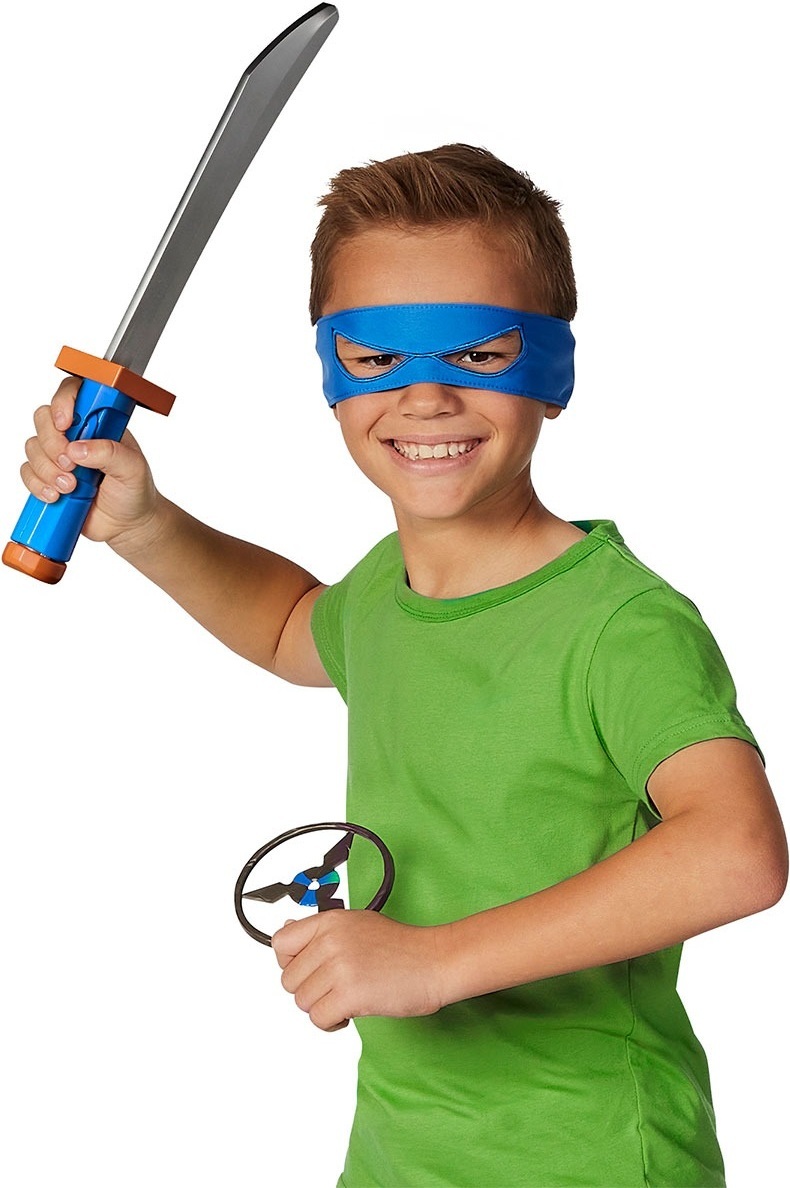Набор игрушечного оружия TMNT Мovie III W3 - Катана Леонардо. Вращающийся удар (84266) фото 