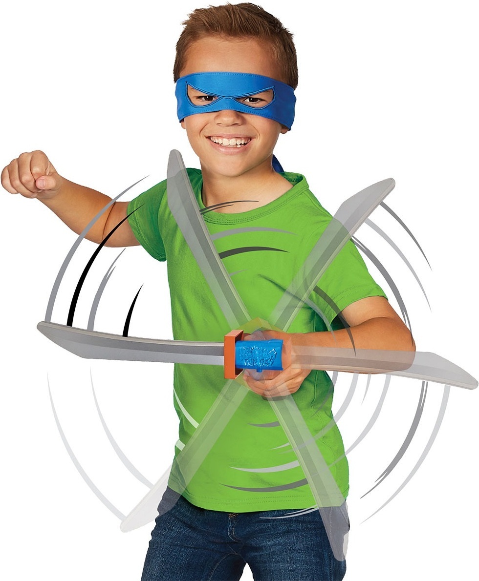 Набор игрушечного оружия TMNT Мovie III W3 - Катана Леонардо. Вращающийся удар (84266) фото 