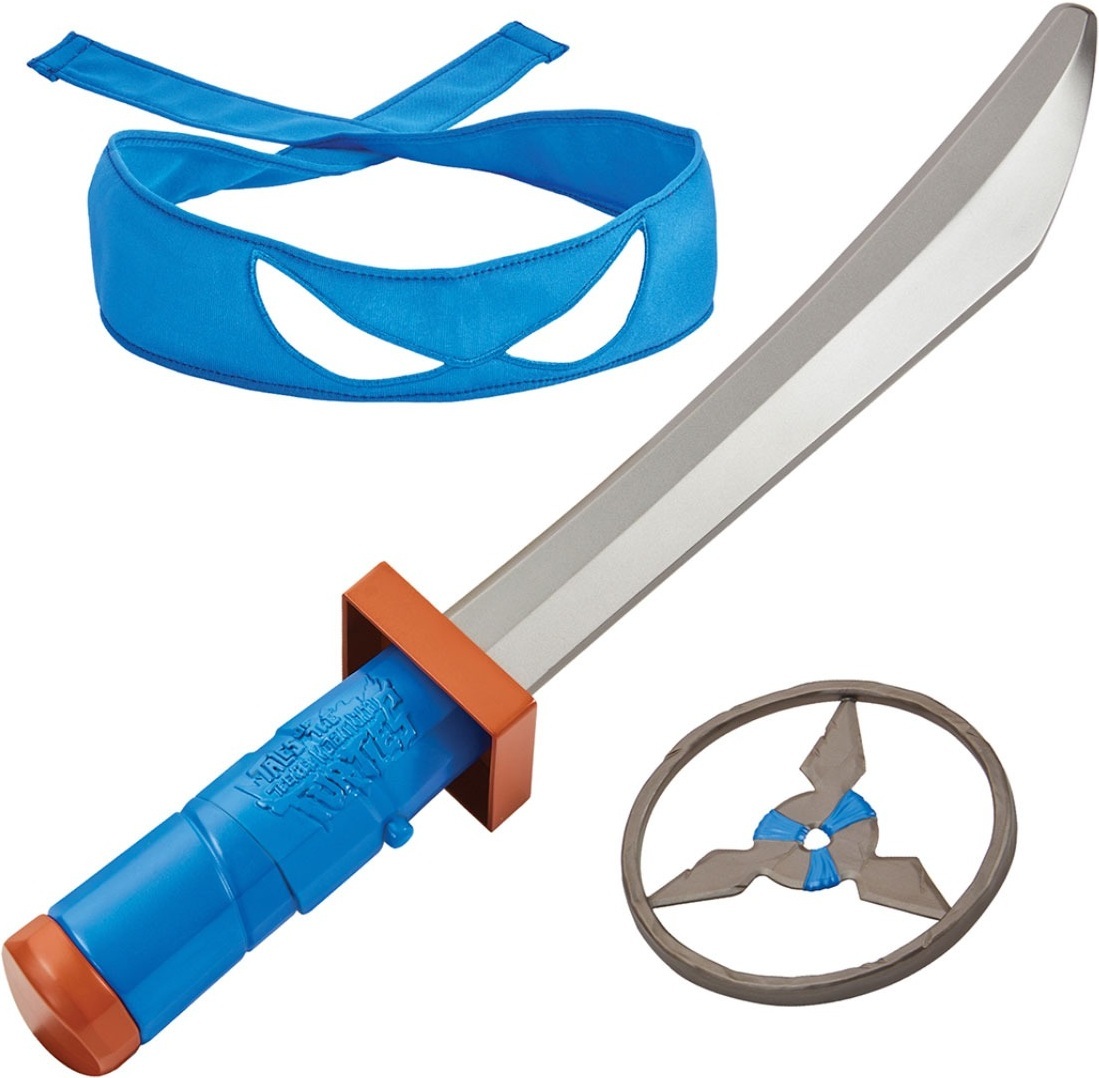 Набор игрушечного оружия TMNT Мovie III W3 - Катана Леонардо. Вращающийся удар (84266) фото 
