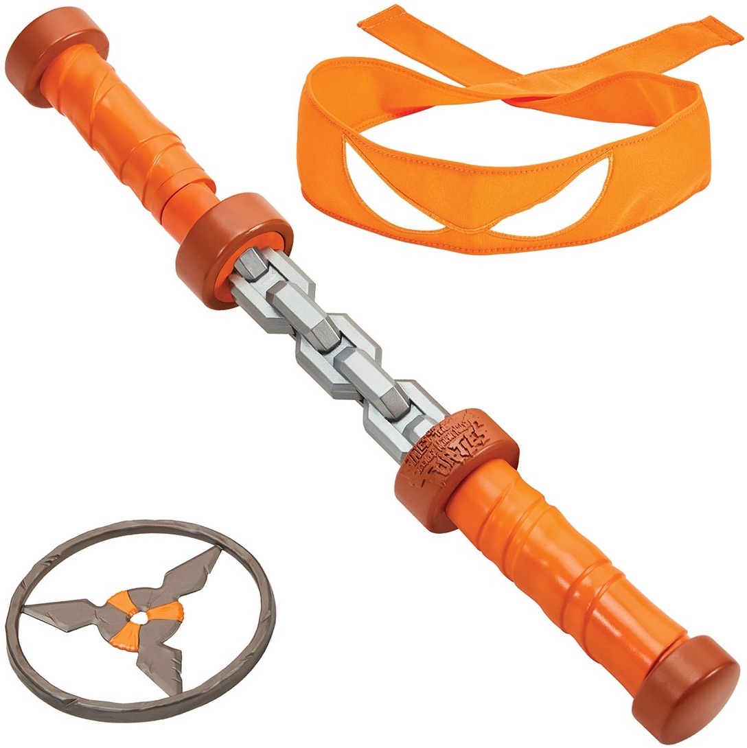 Набор игрушечного оружия TMNT Мovie III W3 - Нунчаки Микеланджело. Вращающийся удар (84268) фото 2