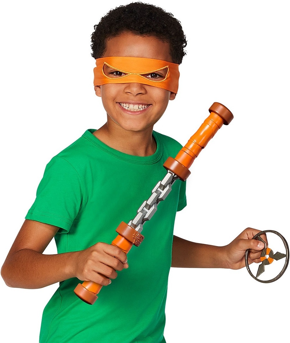 Набор игрушечного оружия TMNT Мovie III W3 - Нунчаки Микеланджело. Вращающийся удар (84268) фото 4