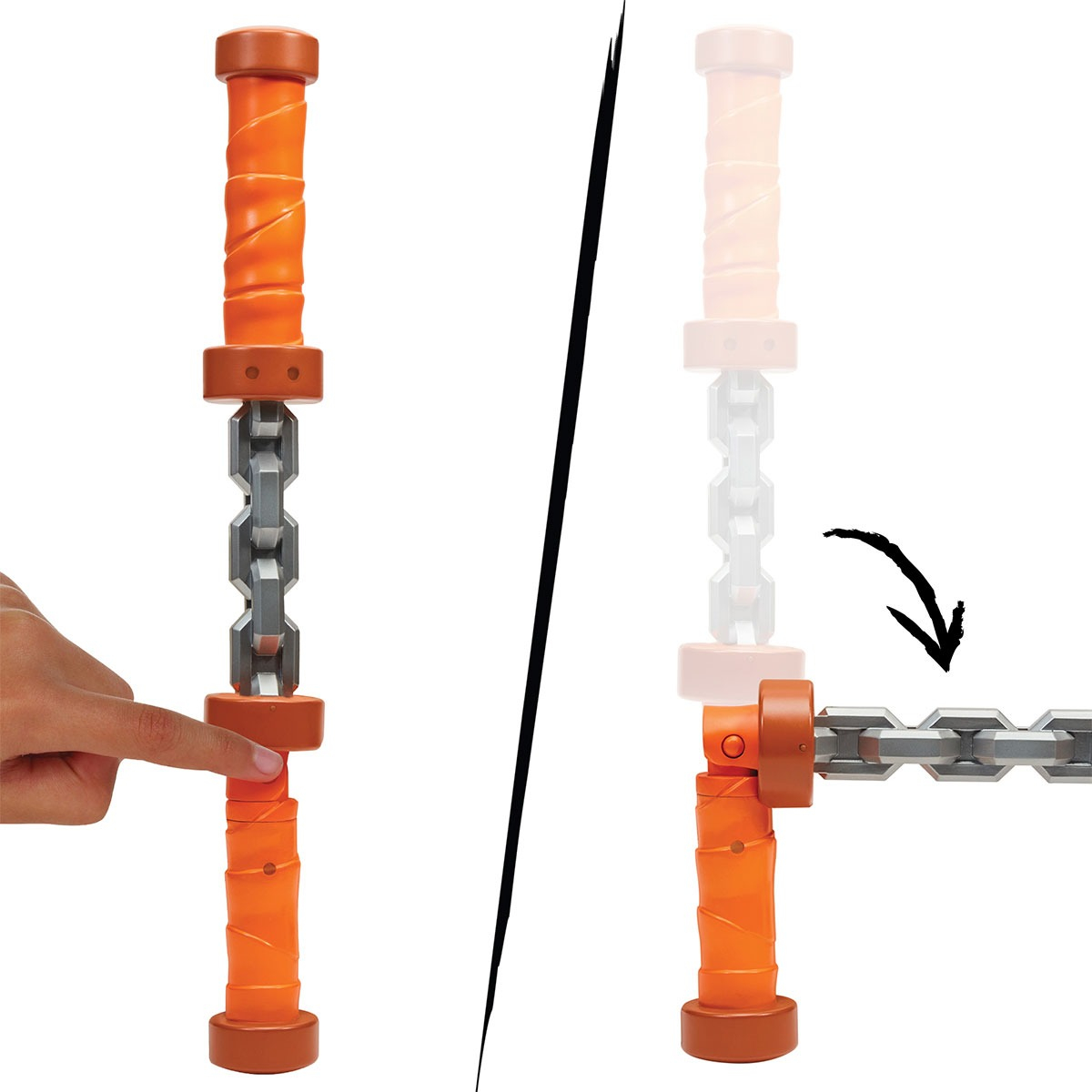 Набор игрушечного оружия TMNT Мovie III W3 - Нунчаки Микеланджело. Вращающийся удар (84268) фото 3