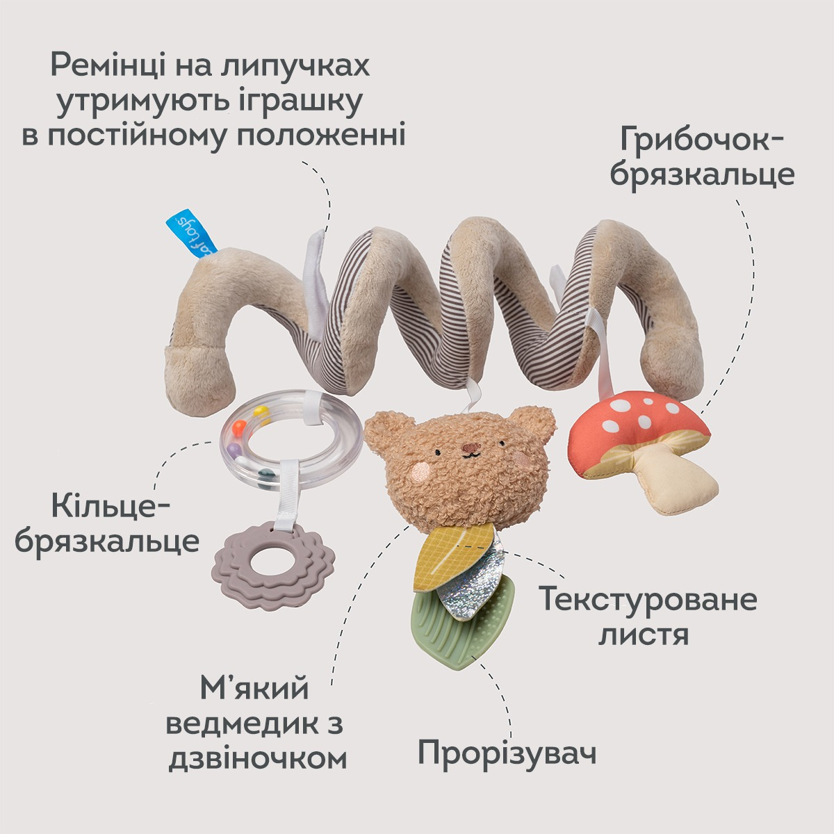 Спіраль для візочка та автокрісла – Лісова пригода (13865)фото