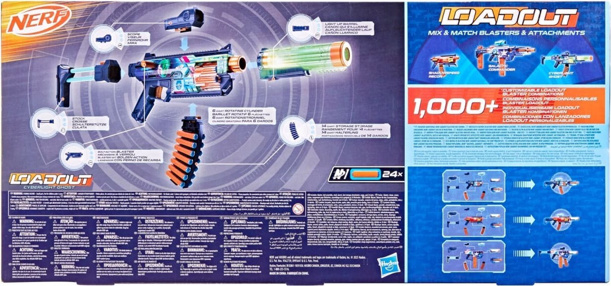 Бластер Nerf Loadout Cyberlight Ghost із LED-підсвіткою (G1824)фото5