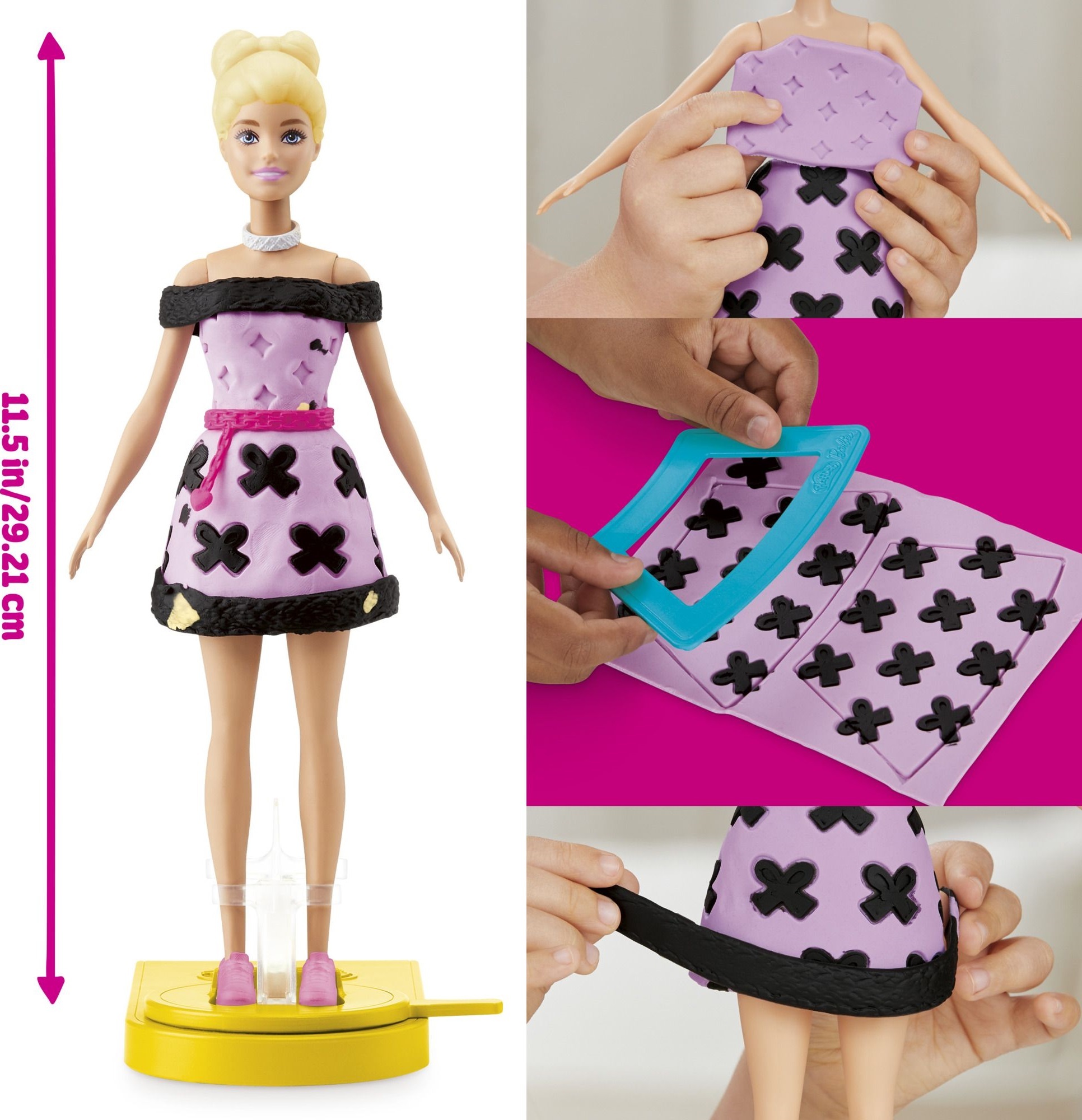 Набір для творчості Play-Doh з масою для ліплення Barbie. Показ Моди (G1356)фото3