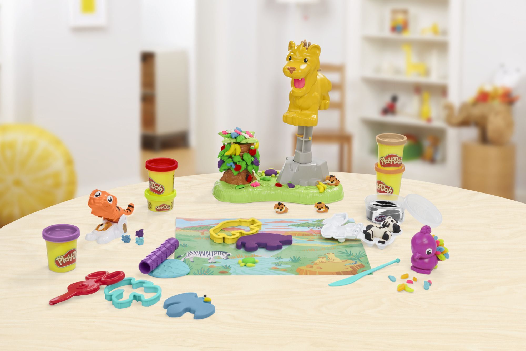 Набор для творчества Play-Doh с массой для лепки Лев и друзья (F7221) фото 14