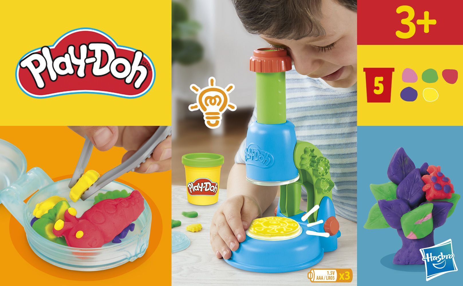 Набор для творчества Play-Doh с массой для лепки Микроскоп (G0494) фото 