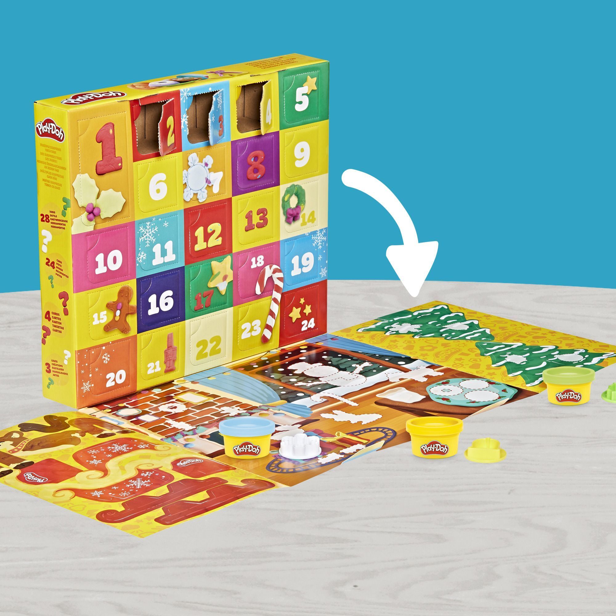 Набір для творчості Play-Doh з масою для ліплення Адвент календар (G0501)фото