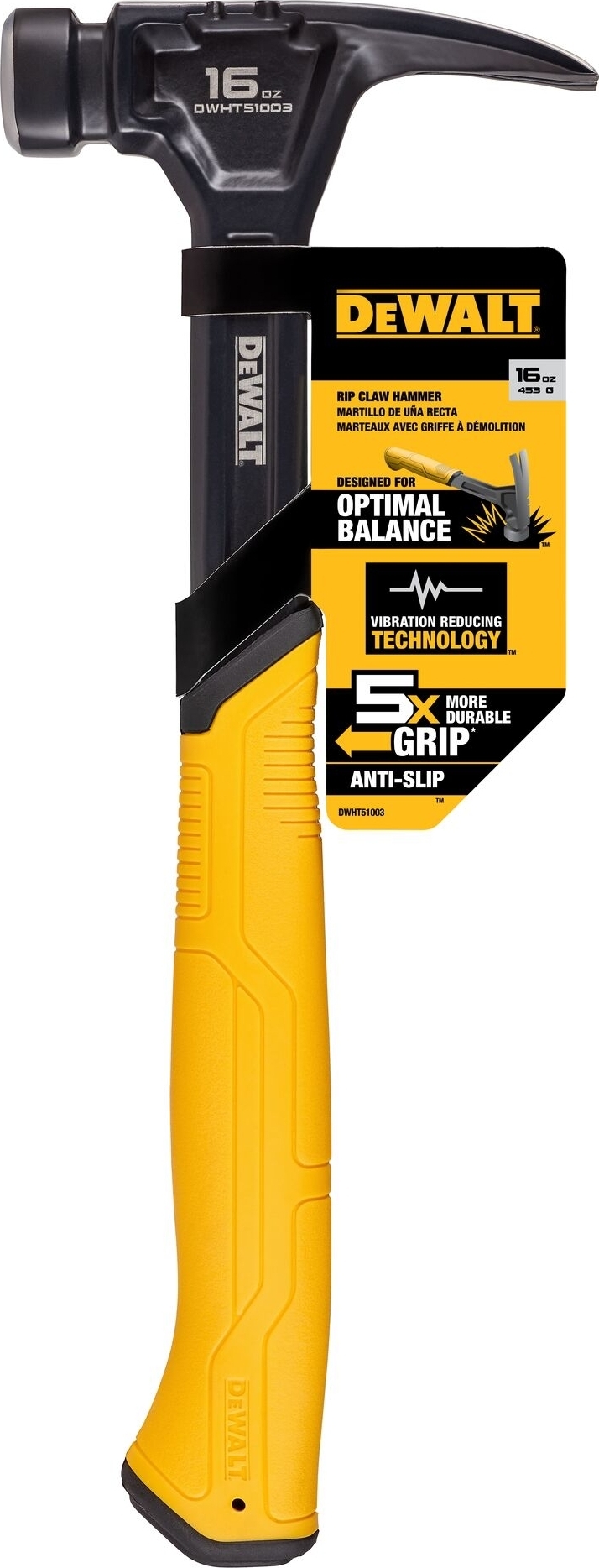 Молоток столярный DeWALT RIP-CLAW 454г 34см (DWHT51003-0) фото 3