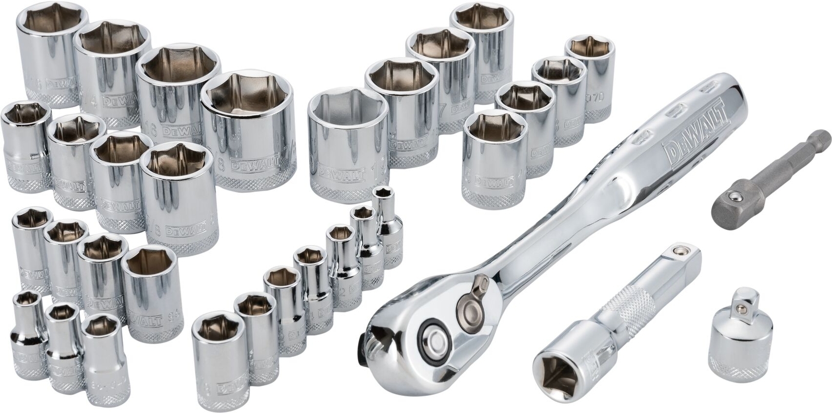 Набір головок DeWALT, 1/4", 3/8" кейс, 34шт (DWMT45034-0)фото3