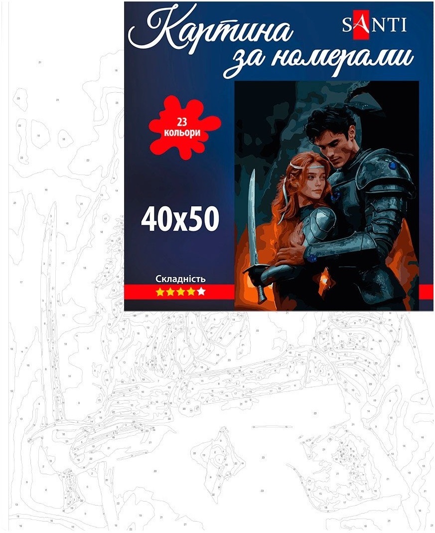 Картина по номерам Santi Шипы и розы Фейра и Ризонт 40х50 см (955061) фото 2