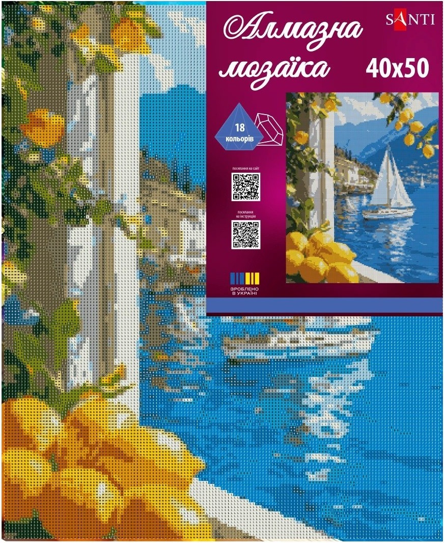 Алмазная мозаика Santi Летний отпуск 40*50 см на подрамнике (956050) фото 
