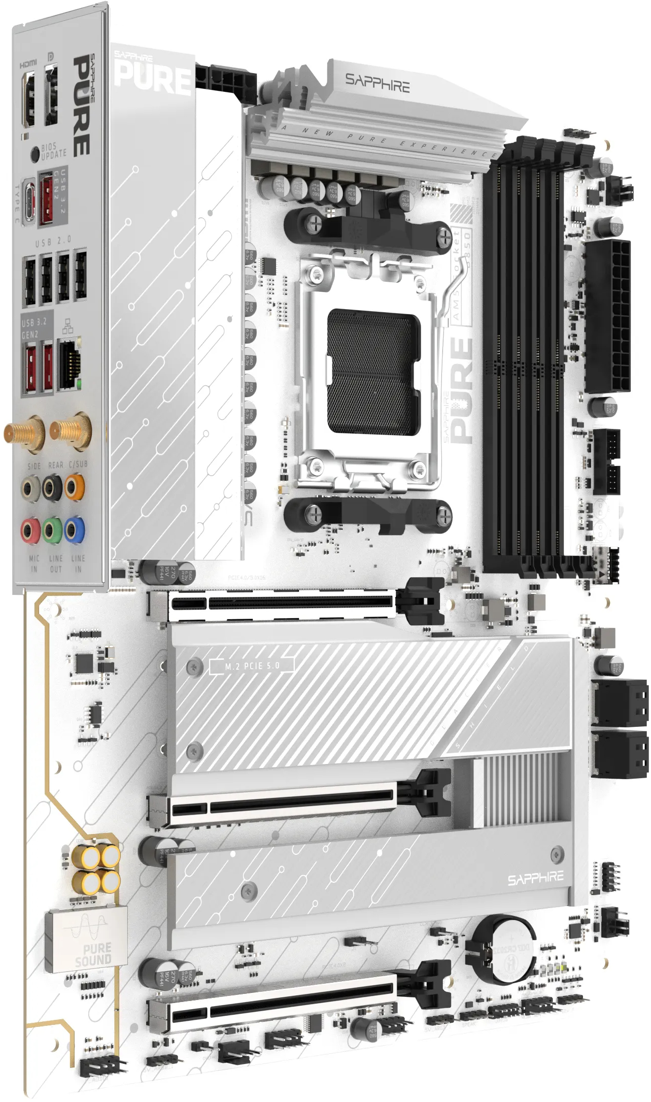 Материнська плата SAPPHIRE PURE B850A WIFI7 (52123-11-40G)фото