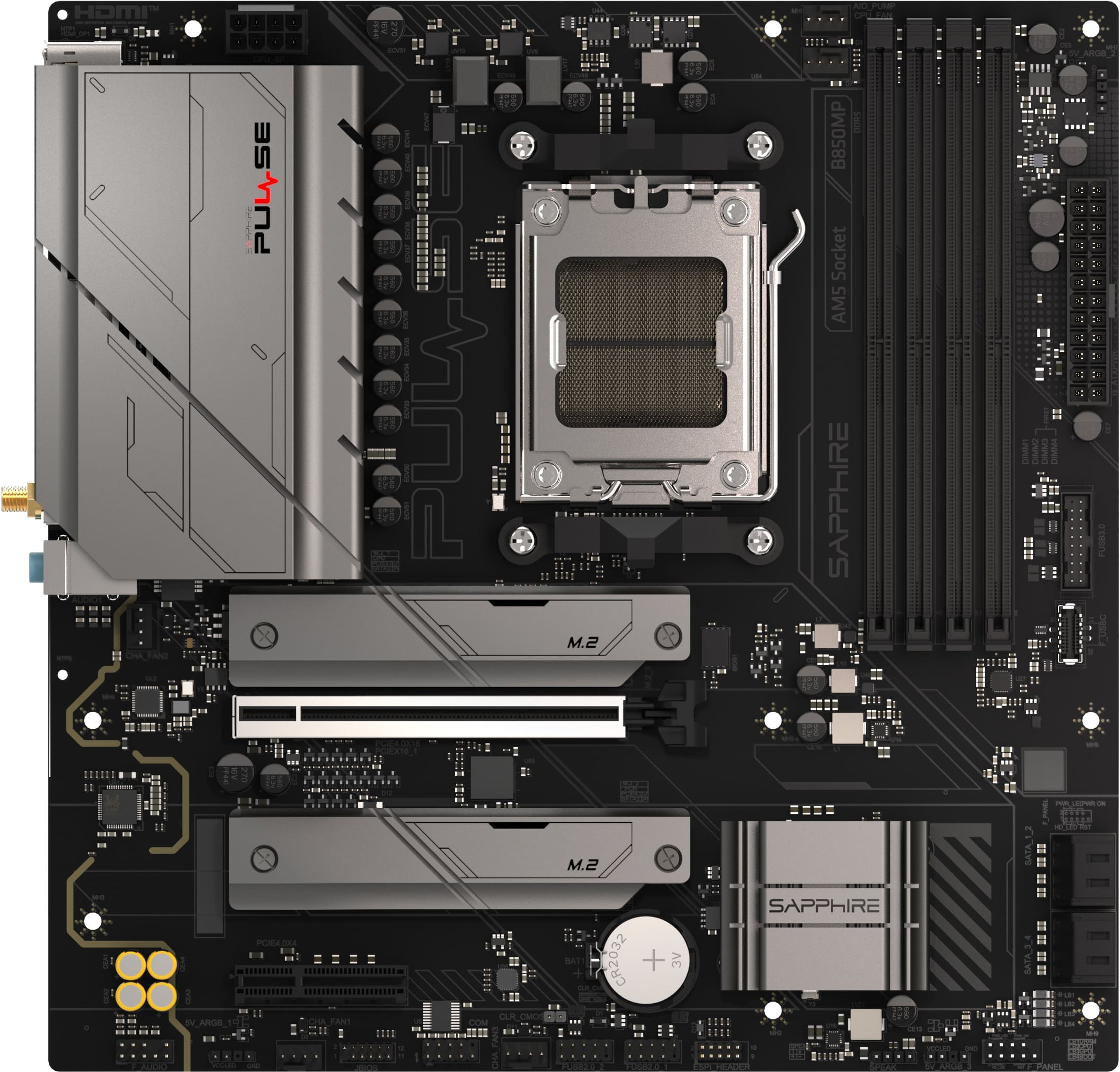 Материнська плата SAPPHIRE PULSE B850M WIFI (52123-04-40G)фото2