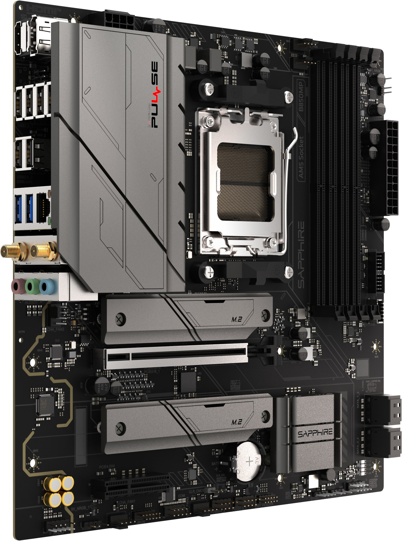 Материнська плата SAPPHIRE PULSE B850M WIFI (52123-04-40G)фото3