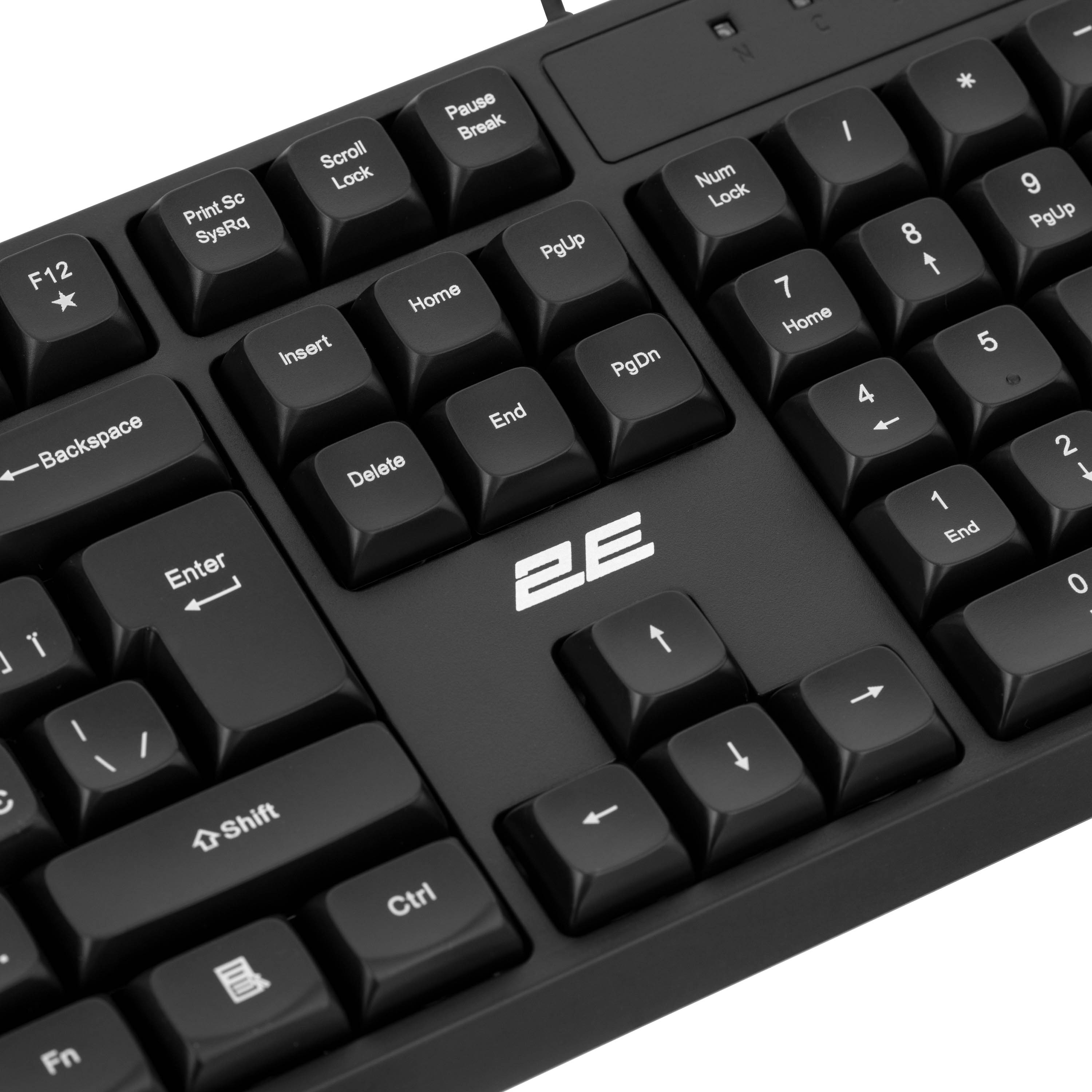Клавиатура мембранная 2E KS131 104key, USB-A, EN/UK, черный фото 