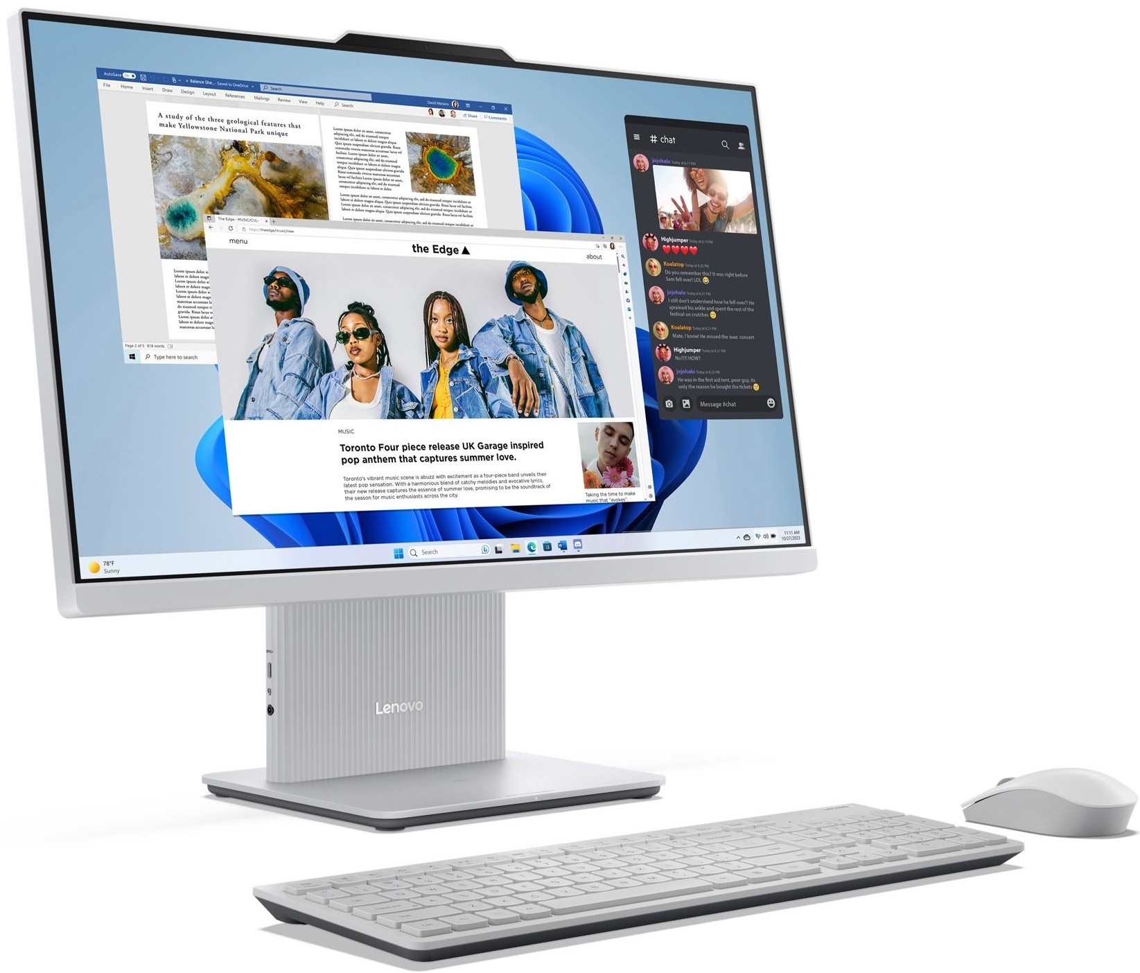 Моноблок 23.8" LENOVO IdeaCentre AIO 24IRH9 Cloud Grey (F0HN00TPUO) фото 5