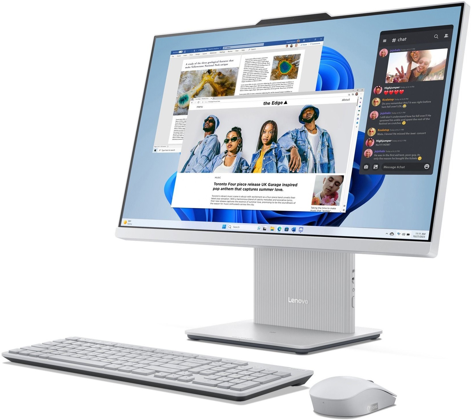 Моноблок 23.8" LENOVO IdeaCentre AIO 24IRH9 Cloud Grey (F0HN00TPUO) фото 6