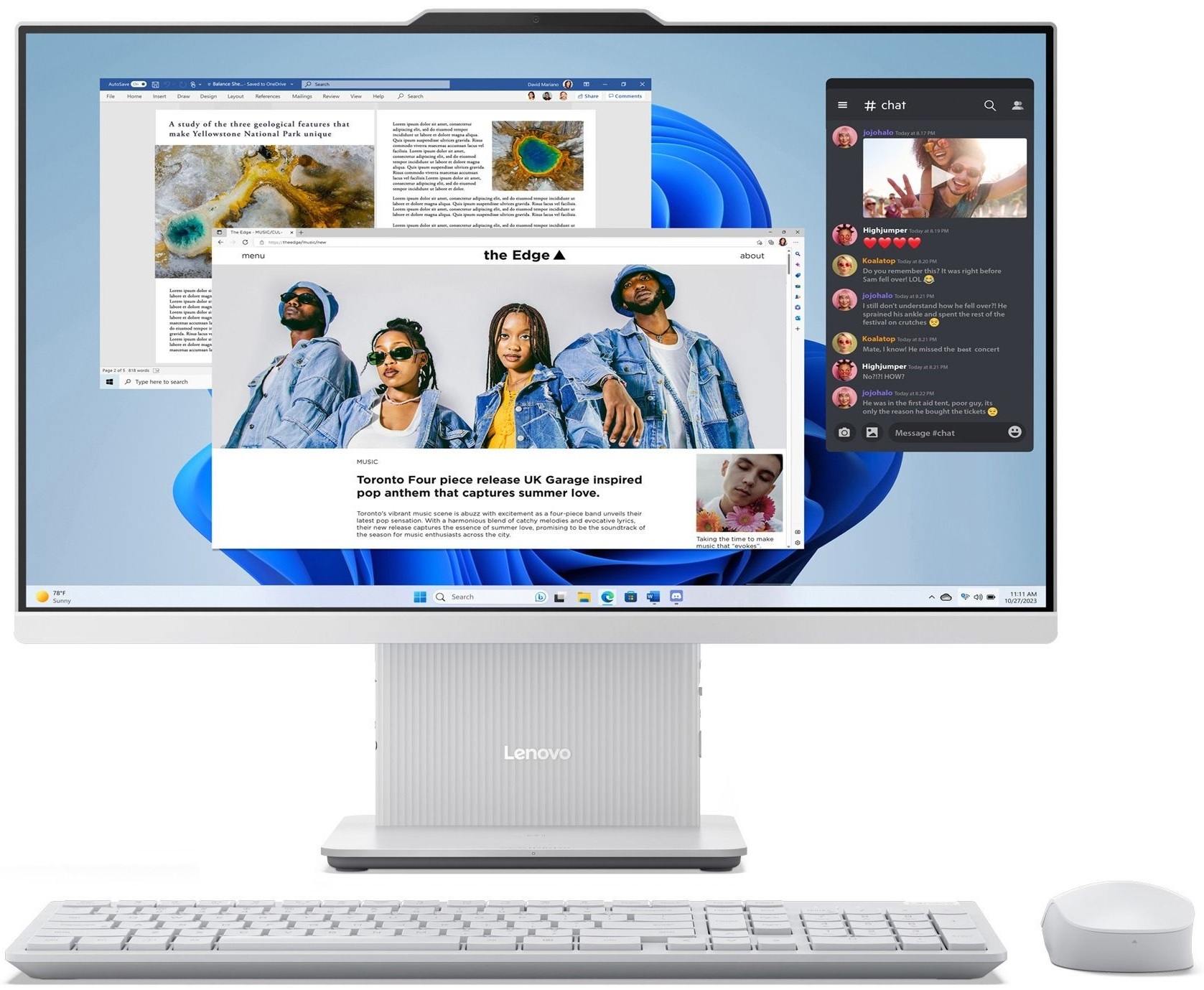 Моноблок 23.8" LENOVO IdeaCentre AIO 24IRH9 Cloud Grey (F0HN00TPUO) фото 4