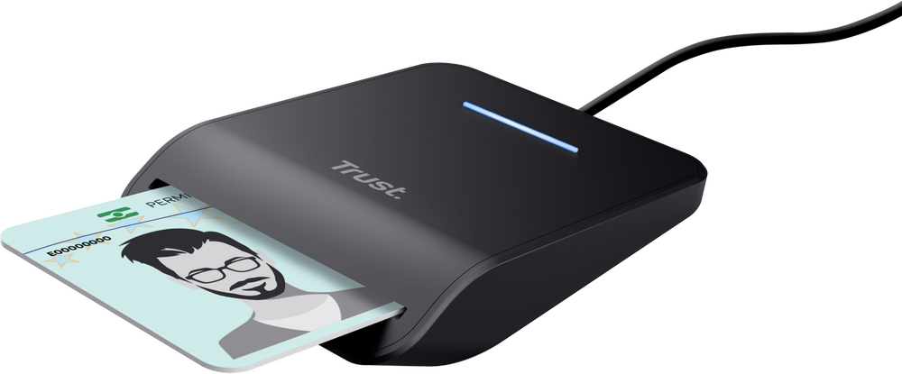 Кардридер Trust Primo Smartcard Reader, USB-C, чорний фото 5