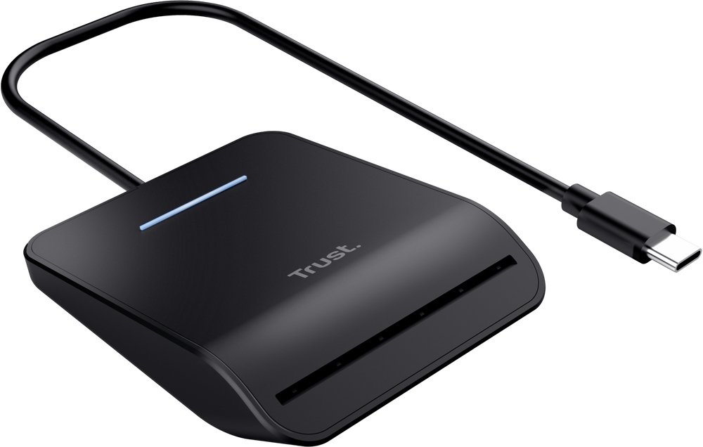 Кардридер Trust Primo Smartcard Reader, USB-C, чорний фото 2