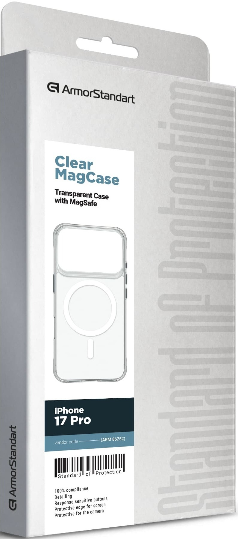 Чохол ArmorStandart Clear MagCase для Apple iPhone 17 Pro Tansparent (ARM86252)фото2