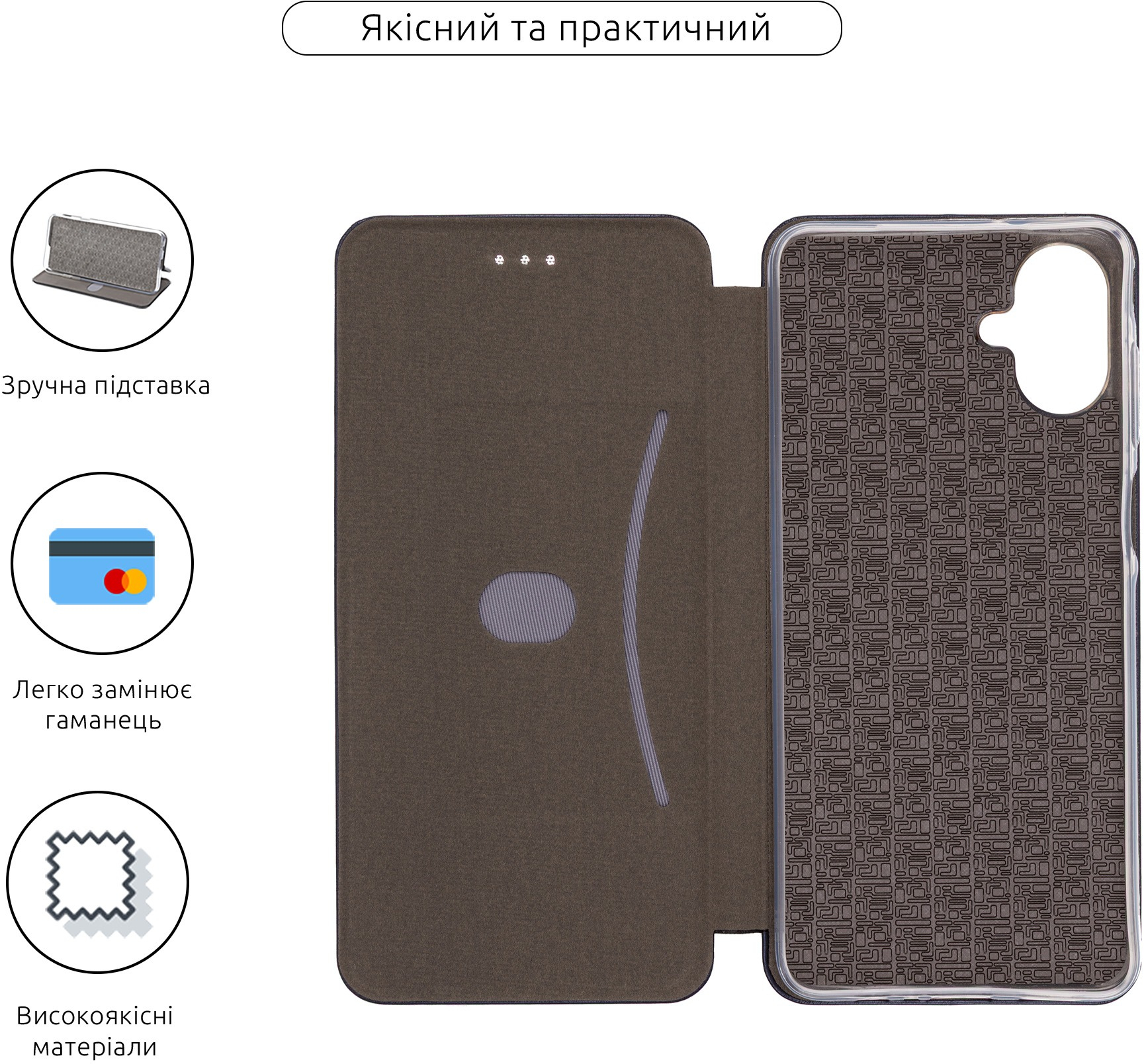 Чохол-книжка ArmorStandart G-Case для Samsung A07 4G Dark Blue (ARM86781)фото3