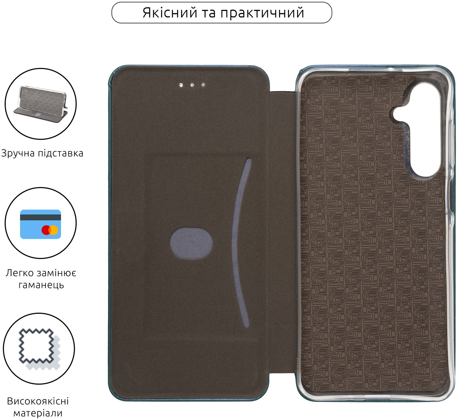 Чохол-книжка ArmorStandart G-Case для Samsung A16 4G (A165) Green (ARM81452)фото3