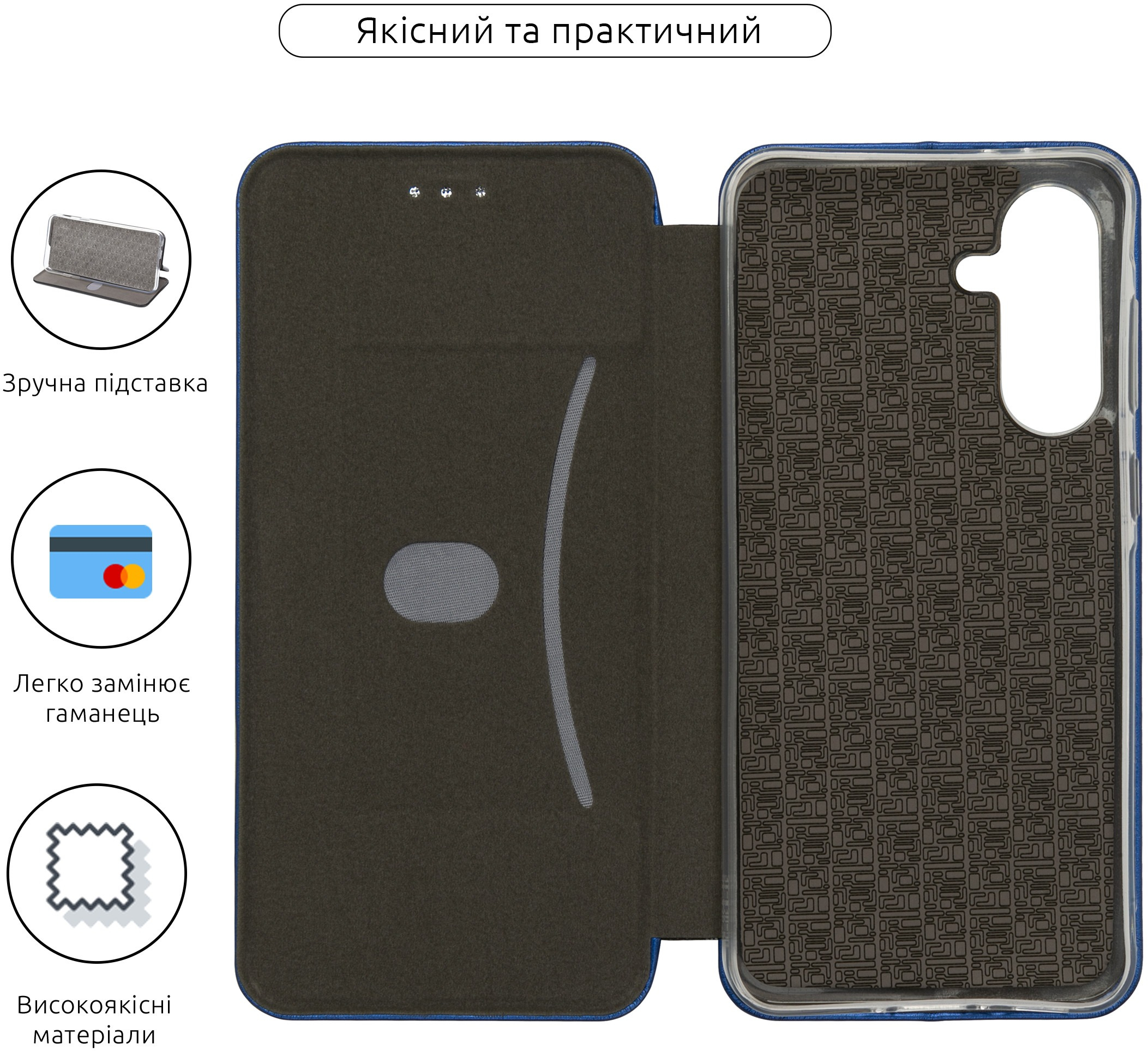 Чохол-книжка ArmorStandart G-Case для Samsung A36 5G Blue (ARM82174)фото3