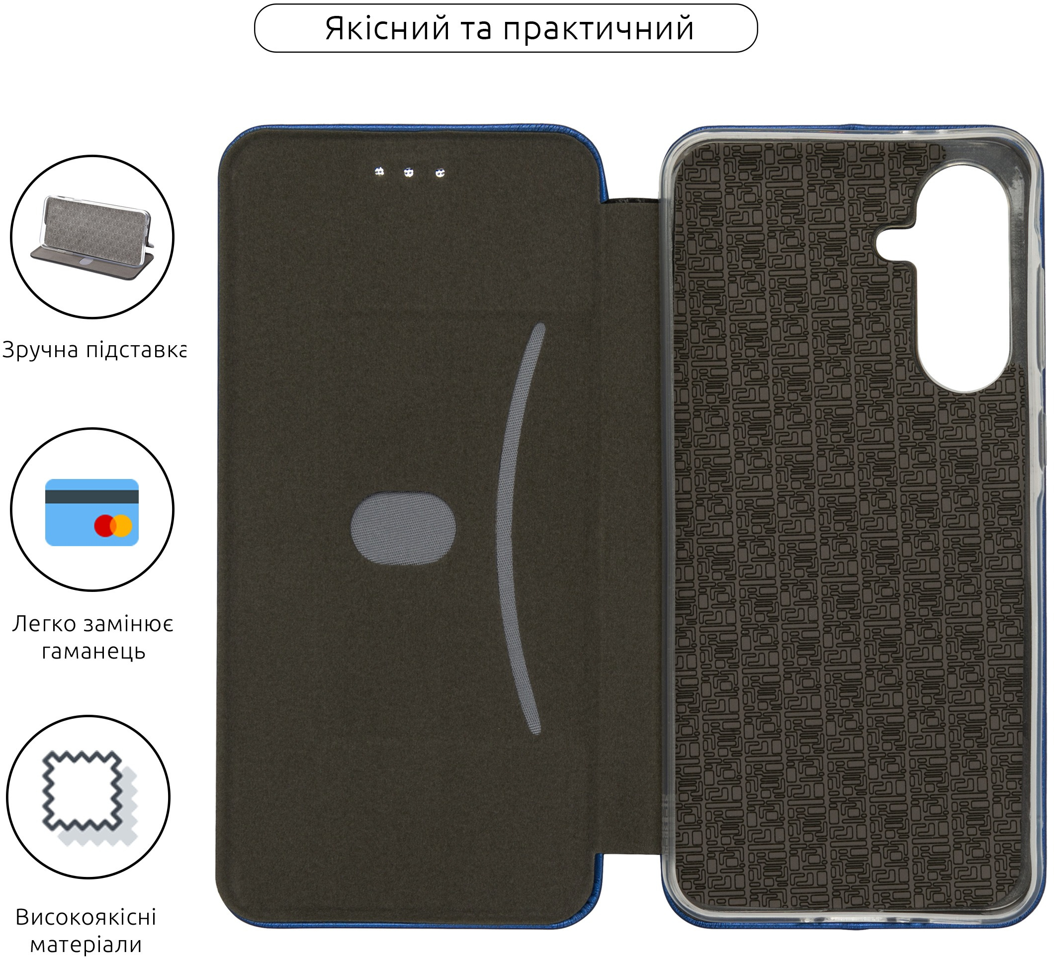 Чохол-книжка ArmorStandart G-Case для Samsung A56 5G Blue (ARM83059)фото3