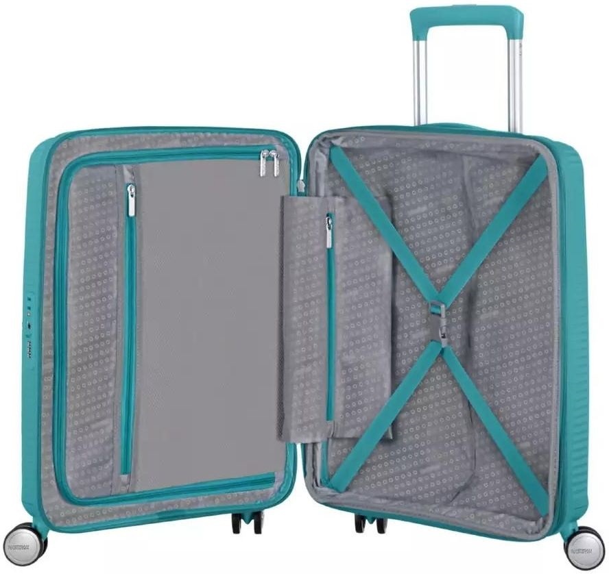 Валіза American Tourister, Soundbox, поліпропілен, маленький, 55 см, 35.5/41л, TSA, 4 колеса (32G*61001)фото