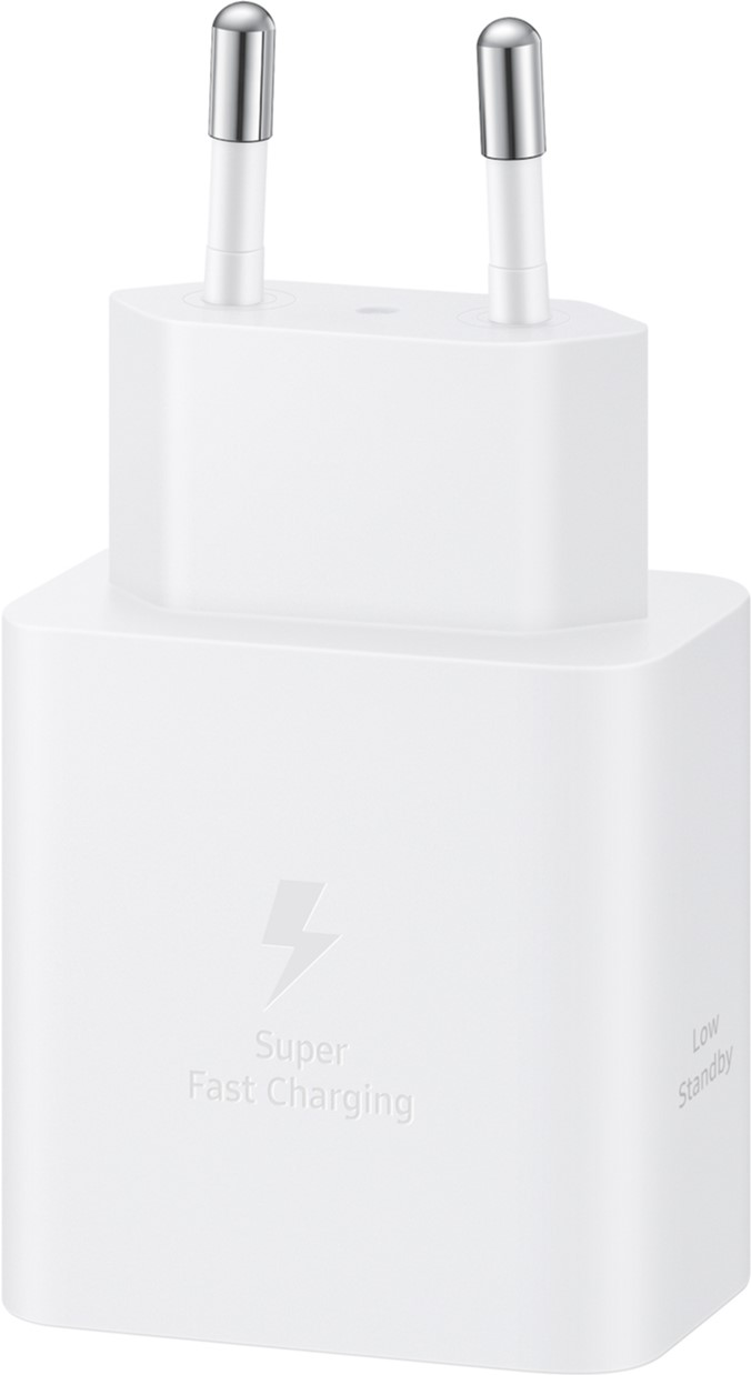 Зарядний пристрій мережевий Samsung 45Вт USB-С PD PPS, білий фото