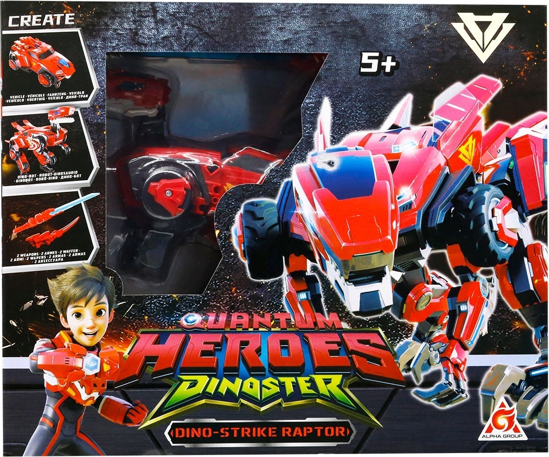 Динозавр-трансформер Dinoster Мега Дино-Страйк Раптор (EU580805)фото