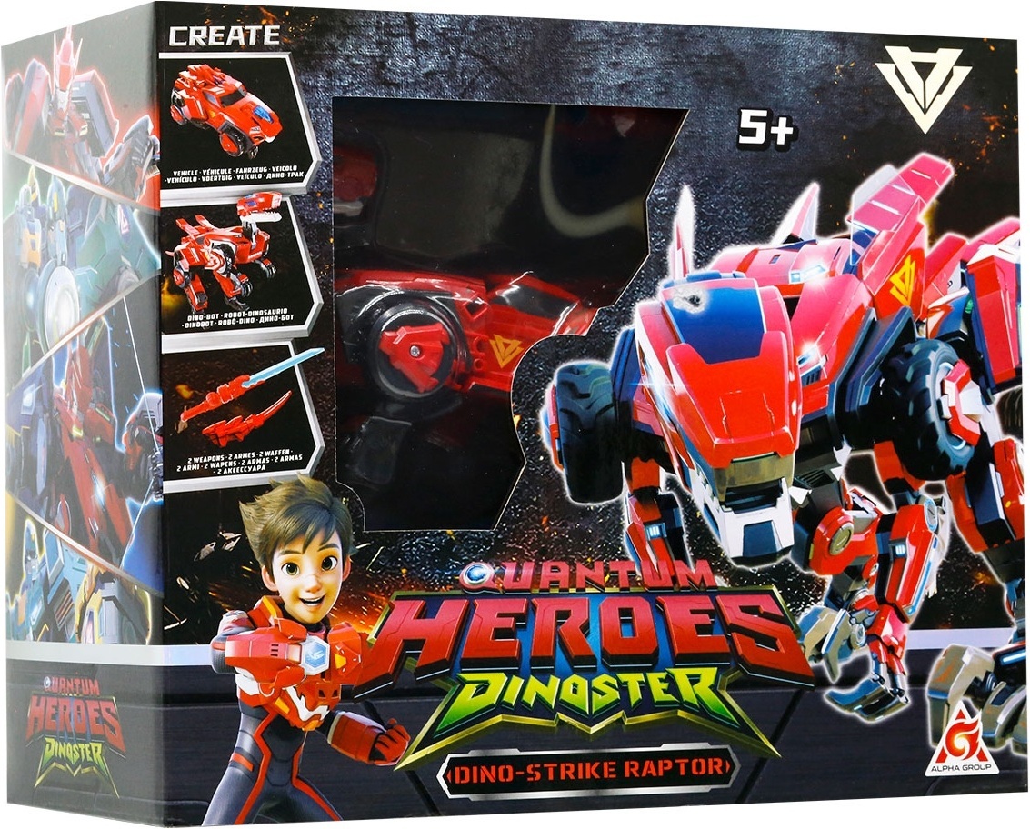 Динозавр-трансформер Dinoster Мега Дино-Страйк Раптор (EU580805)фото