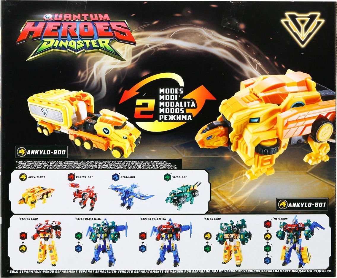 Динозавр-трансформер Dinoster Мега Дино-Смеш Анкіло (EU580806)фото