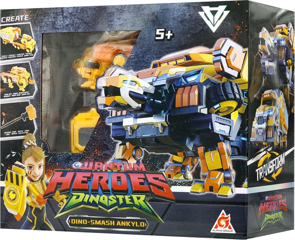 Динозавр-трансформер Dinoster Мега Дино-Смеш Анкіло (EU580806)фото