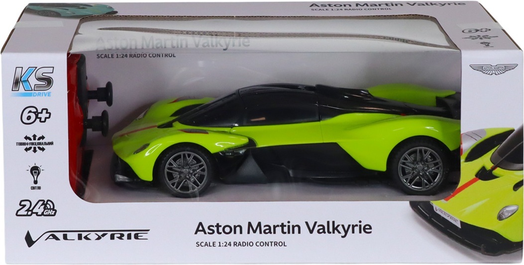 Автомобіль KS Drive на р/к Aston Martin Valkyrie (1:24, 2.4 ГГц, зелений) (250GAVGG)фото12
