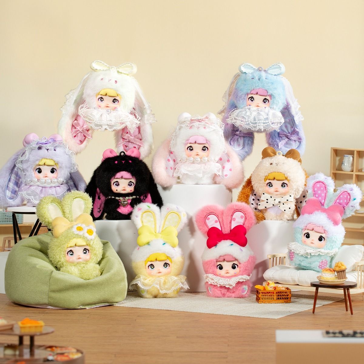 Фігурка пухнаста на підвісі Pop Top Hi Toy серії Nommi Зайченята (HC023)фото