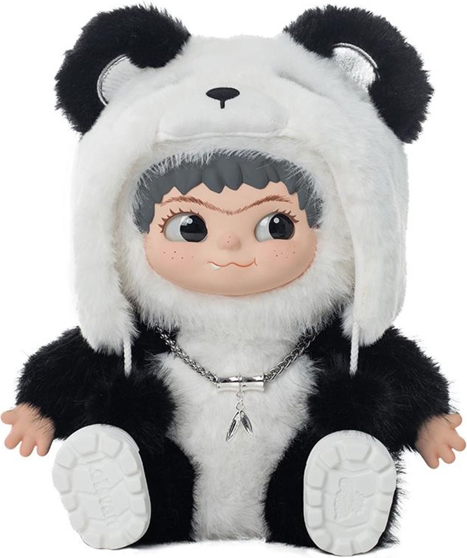 Игрушка мягкая лимитированная Pop Top Letsvan серии Wakuku Панда 800% (37 см) (17WK-P8-P1) фото 