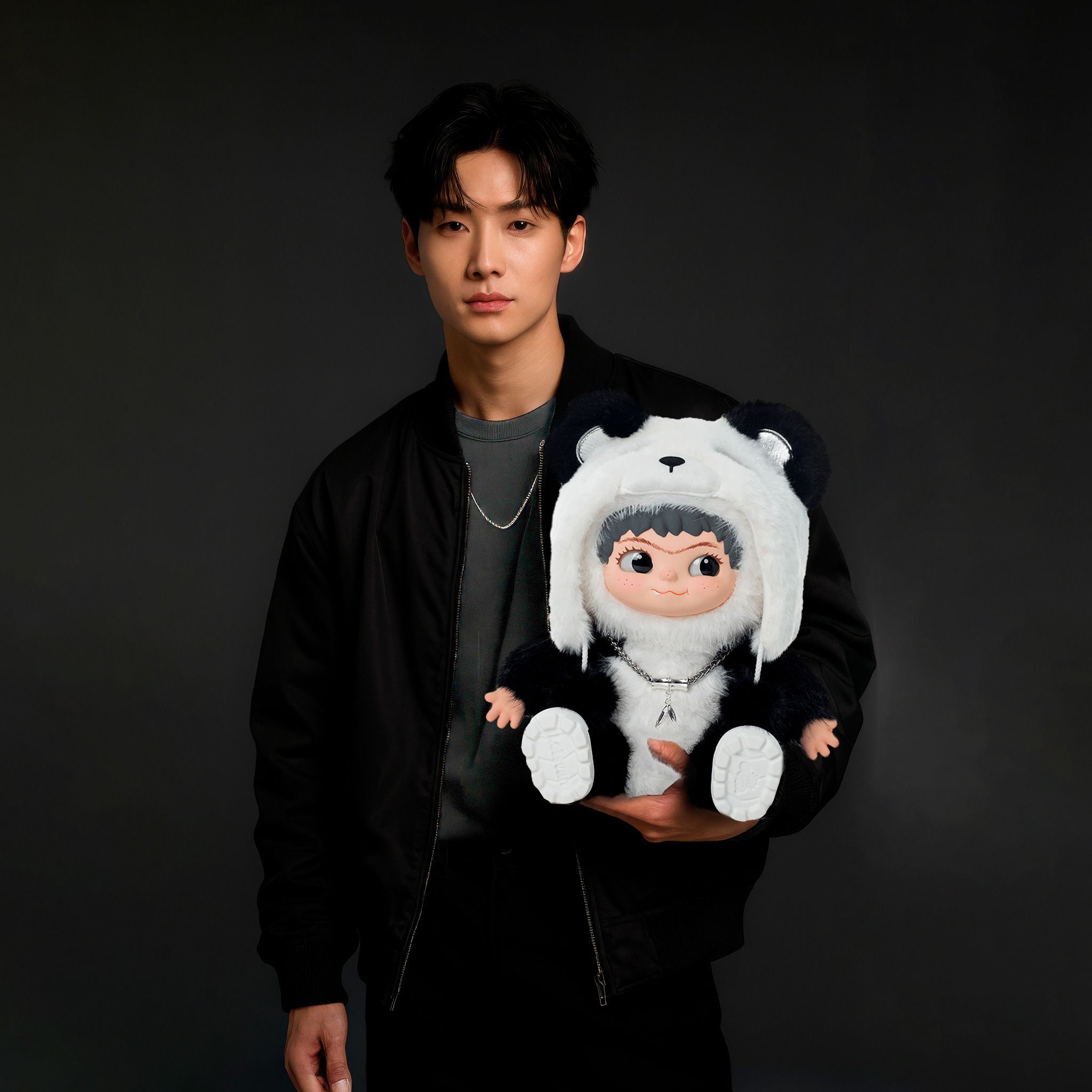 Игрушка мягкая лимитированная Pop Top Letsvan серии Wakuku Панда 800% (37 см) (17WK-P8-P1) фото 