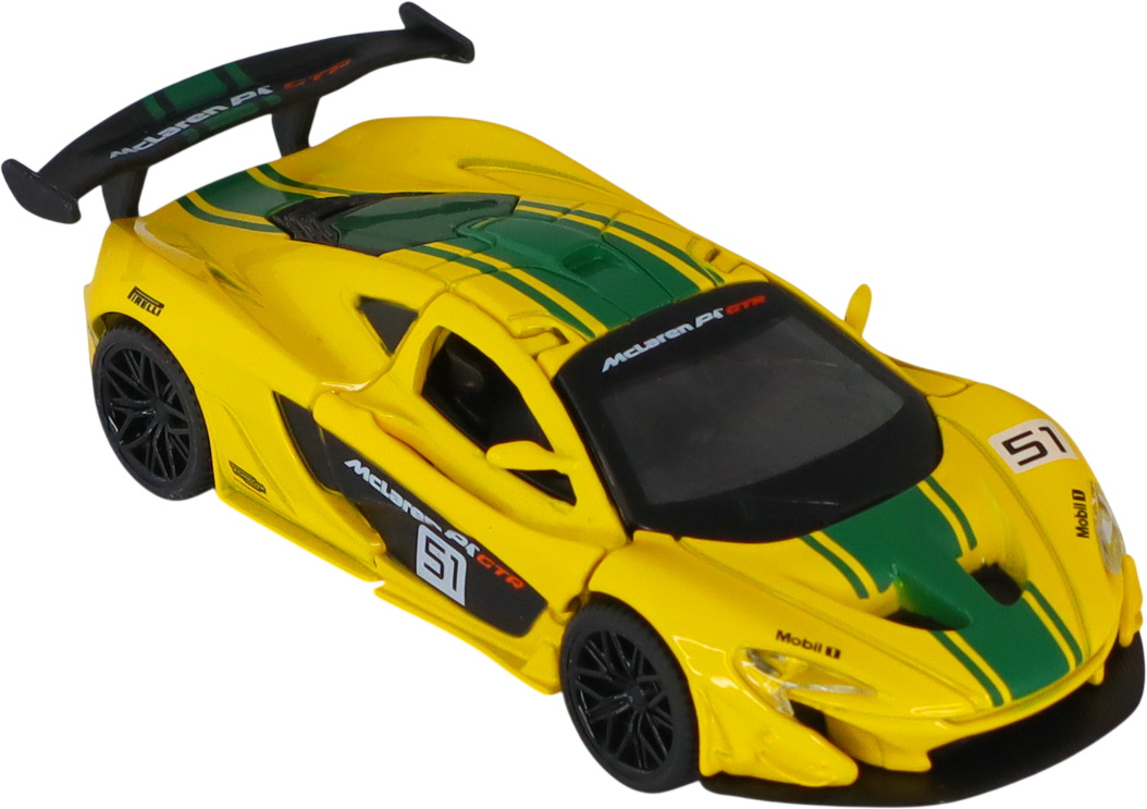 Автомодель TechnoDrive McLaren P1 (желтый, 1:43) (250946MLP1YW) фото 7