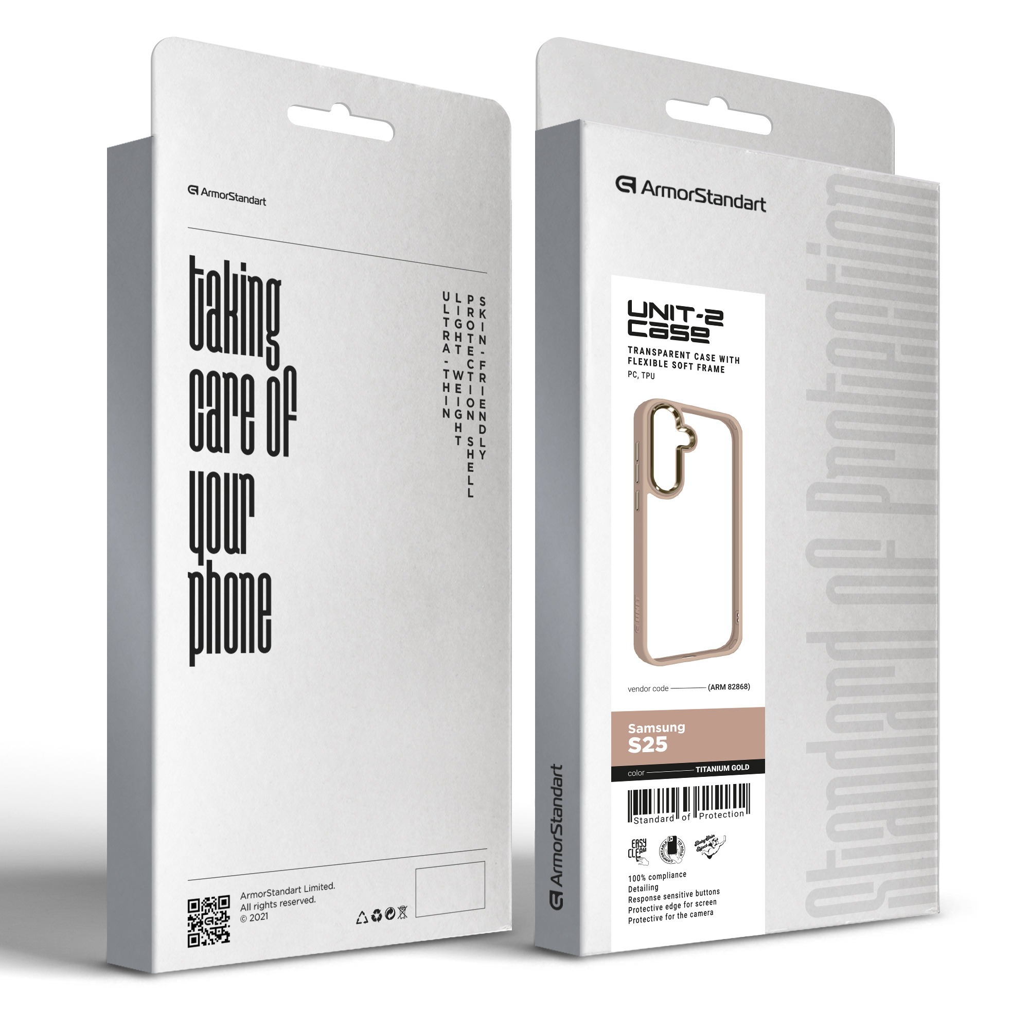 Чохол ArmorStandart UNIT2 для Samsung S25 Titanium Gold (ARM82868)фото2